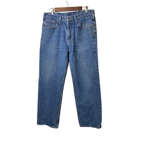 Carhartt Men's Blue Denim Relaxed Fit Jeans Size 34x30 - Picture 1 of 10